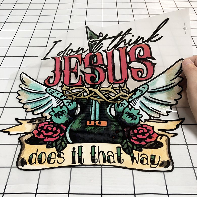 Wholesale designs dtf direct to film screenprint printing heat press vinyl labels halloween heat transfer stickers for clothes