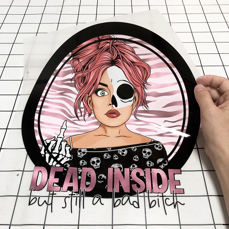 Wholesale designs dtf direct to film screenprint printing heat press vinyl labels halloween heat transfer stickers for clothes