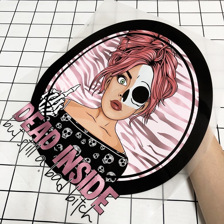 Wholesale designs dtf direct to film screenprint printing heat press vinyl labels halloween heat transfer stickers for clothes