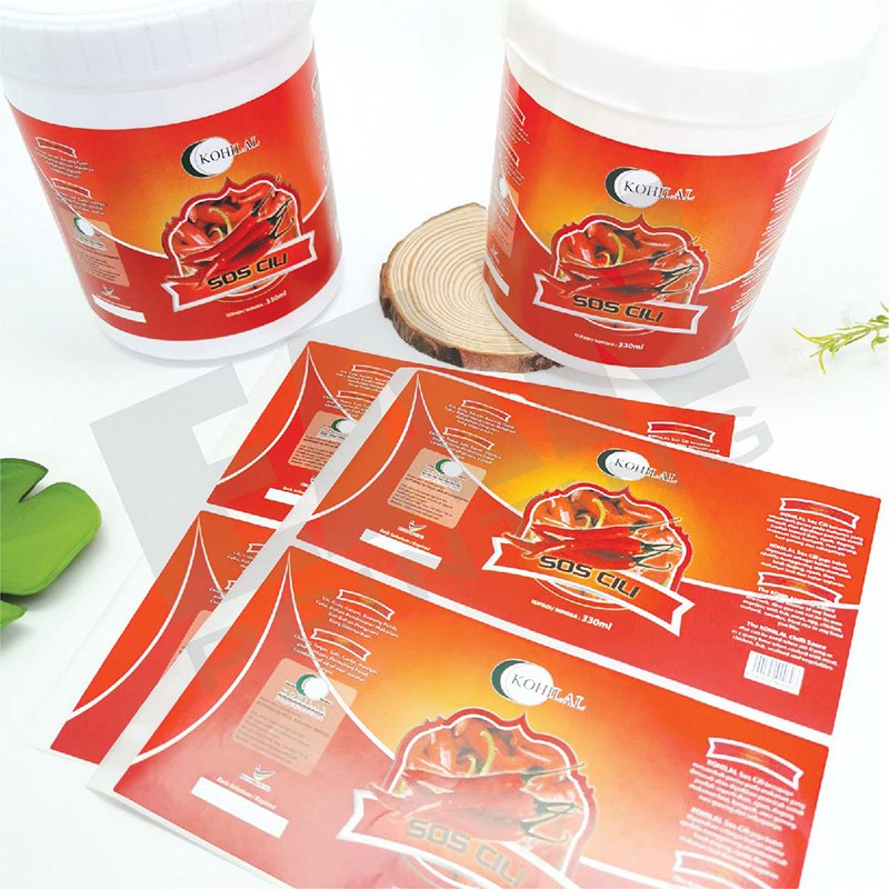 Hot sell removable embossed food wine bottle pizza packing box paper label