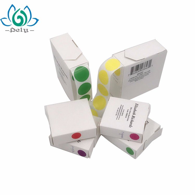 china colorful color adhesive round circle paper dot sticker label on roll factory