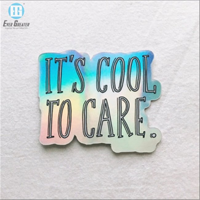 Die Cut Self Adhesive Reflective Rainbow Holographic Labels Custom Hologram Sticker