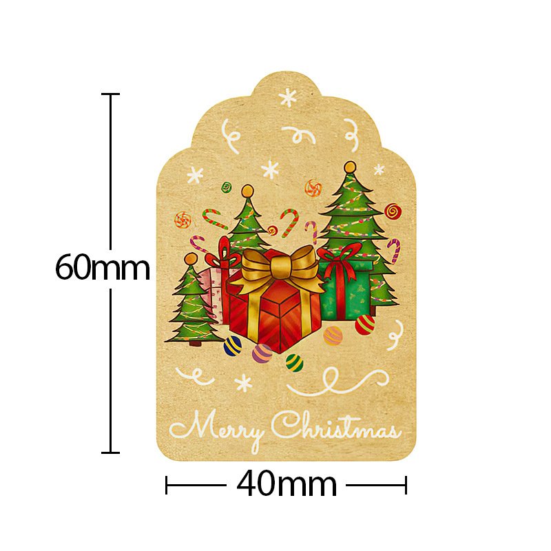 Christmas Stickers Holiday Gift decorations 8 patterns Christmas gift boxes sealed with labels