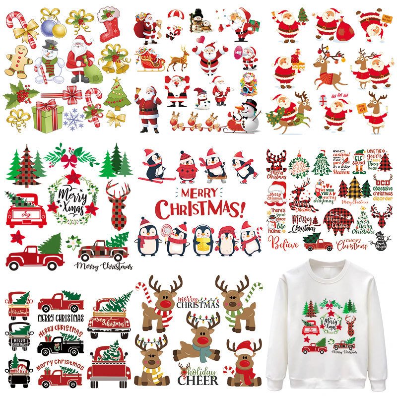 50+new Custom Funny Christmas Dtf Print Heat Transfer Custom Christmas Dtf Transfers Ready To Press Iron On Sticker Design