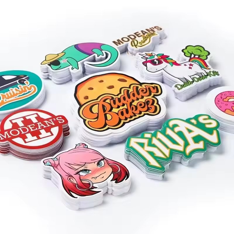 UV Resist Printing Waterproof Durable White Vinyl PVC Self Adhesive Die Cut Customized Logo Sticker