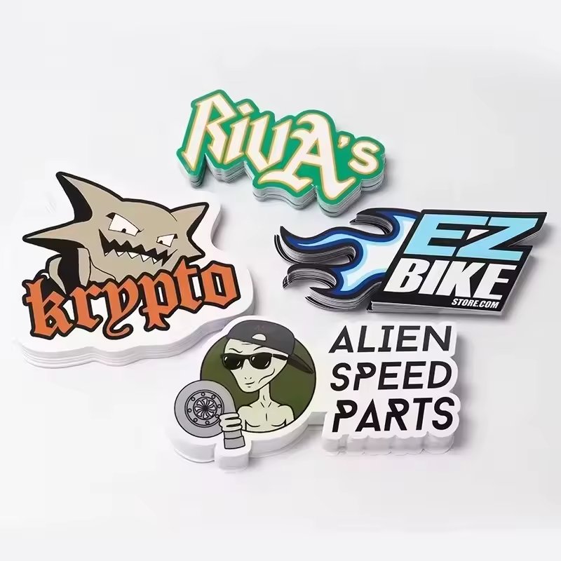 UV Resist Printing Waterproof Durable White Vinyl PVC Self Adhesive Die Cut Customized Logo Sticker