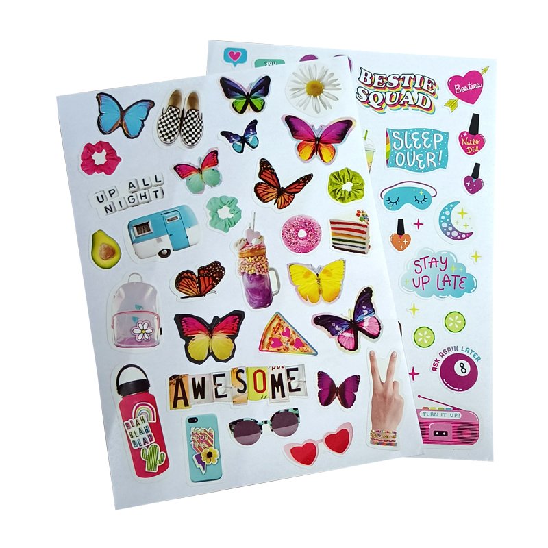 kiss cut stickers die cut cartoon sticker sheet vinyl cute sticker