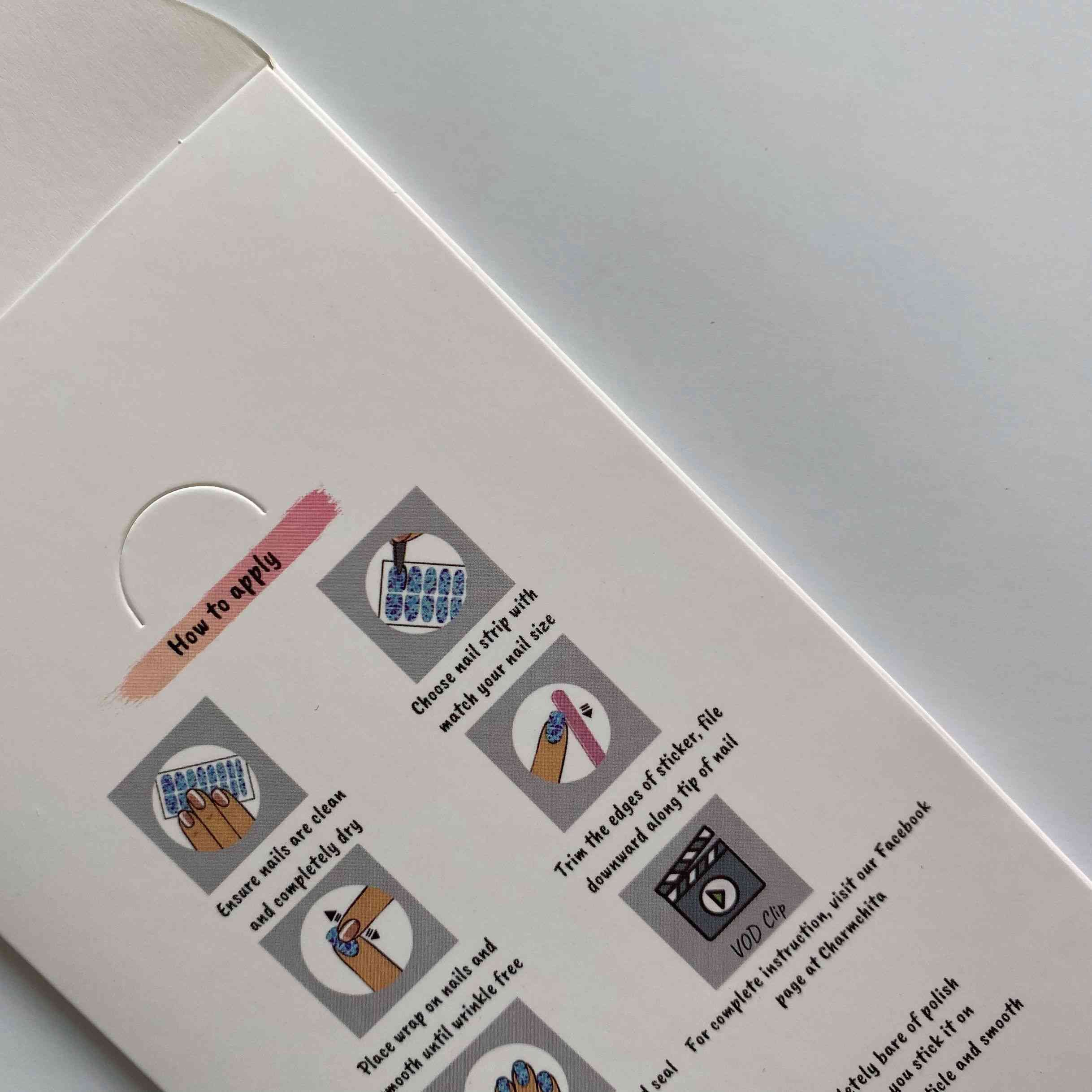 Custom paper envelopes packing for nail art sticker with window Wholesale nail polish strips packaging envelope