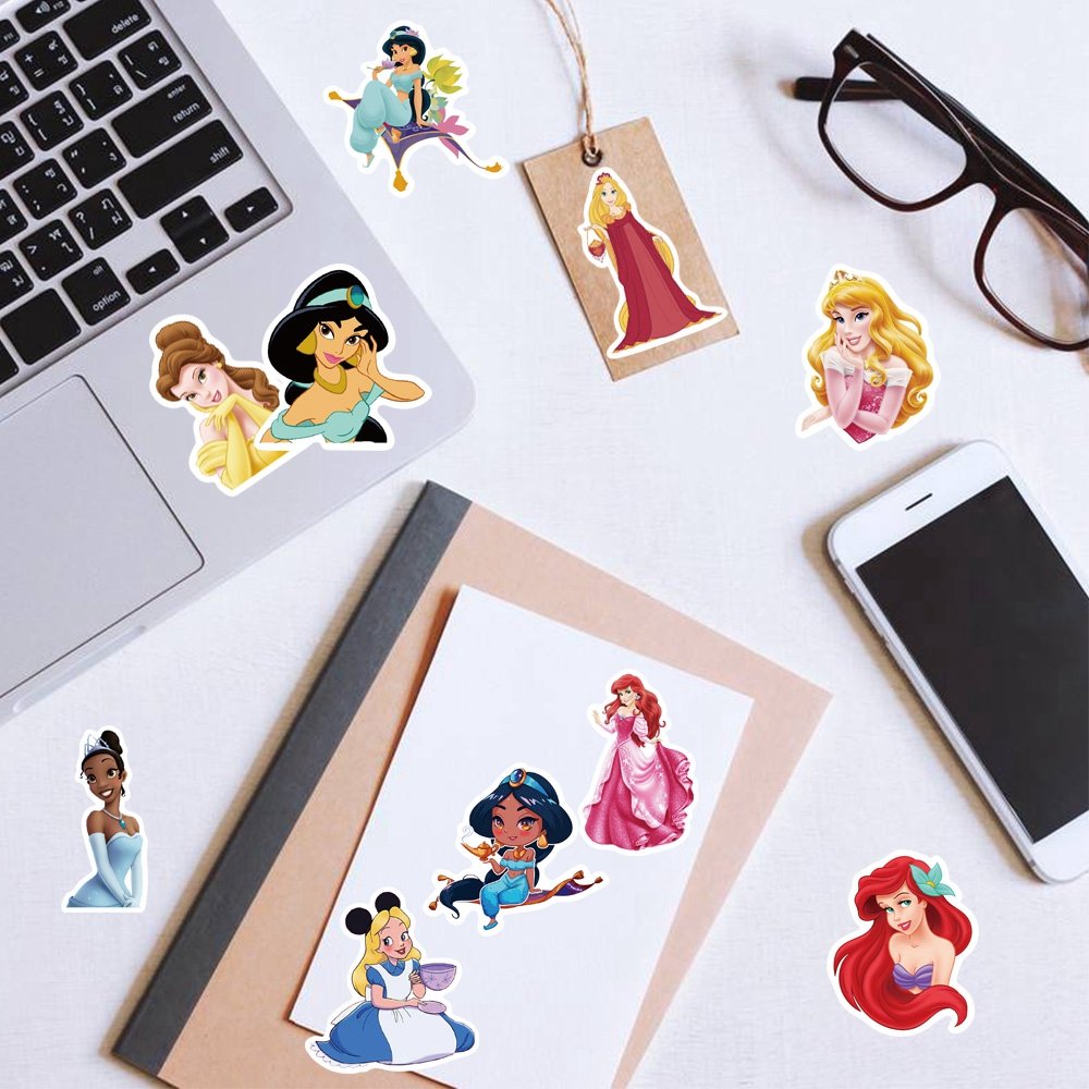 50pcs Kawaii Cartoon Princess Graffiti Sticker Diy Decorated Girl Diary Desk Phone Case Suitcase Waterproof Toy Gift Stickers