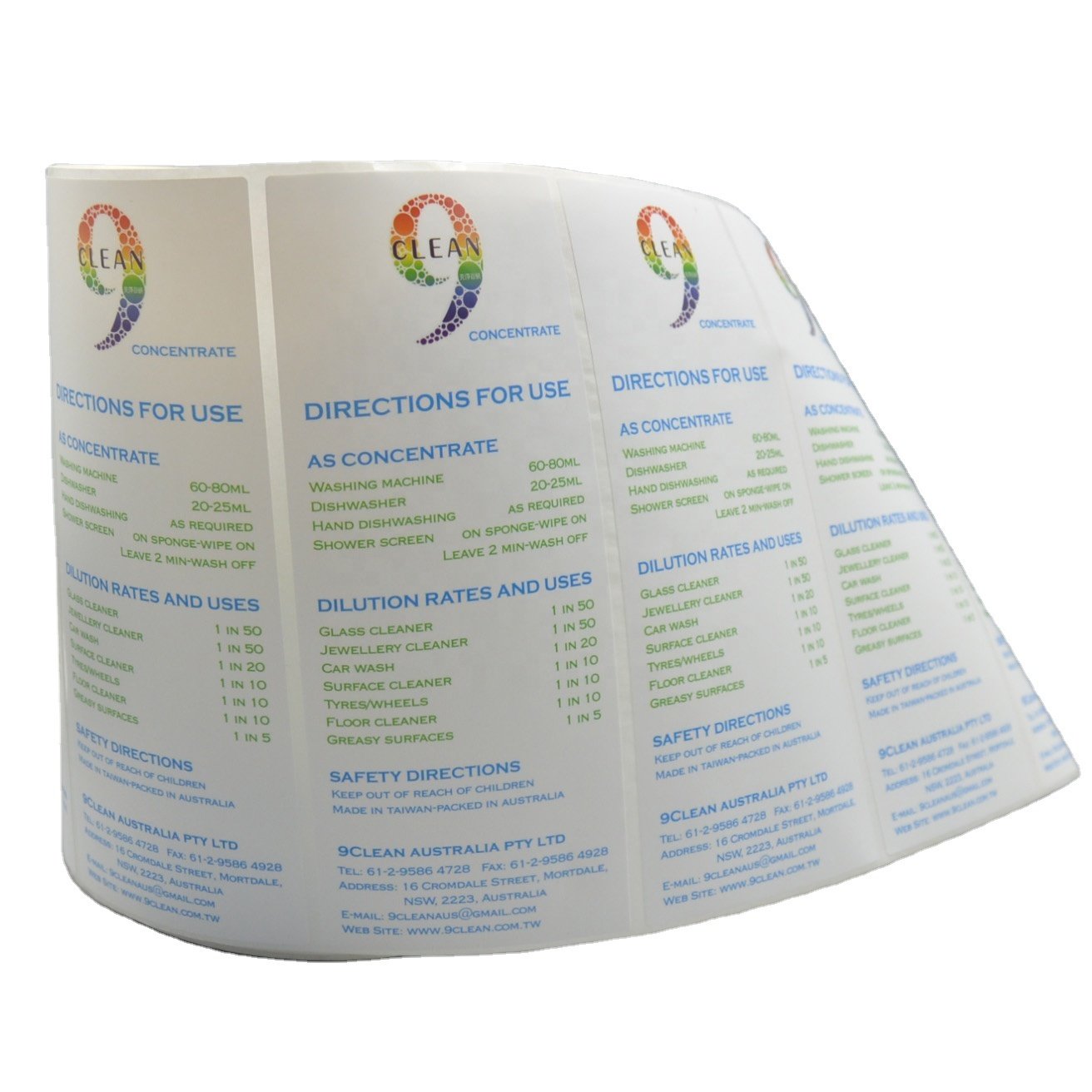 Label Adhesive Stickers Label Wholesale Custom Logo Design Waterproof Vinyl Printing White Label