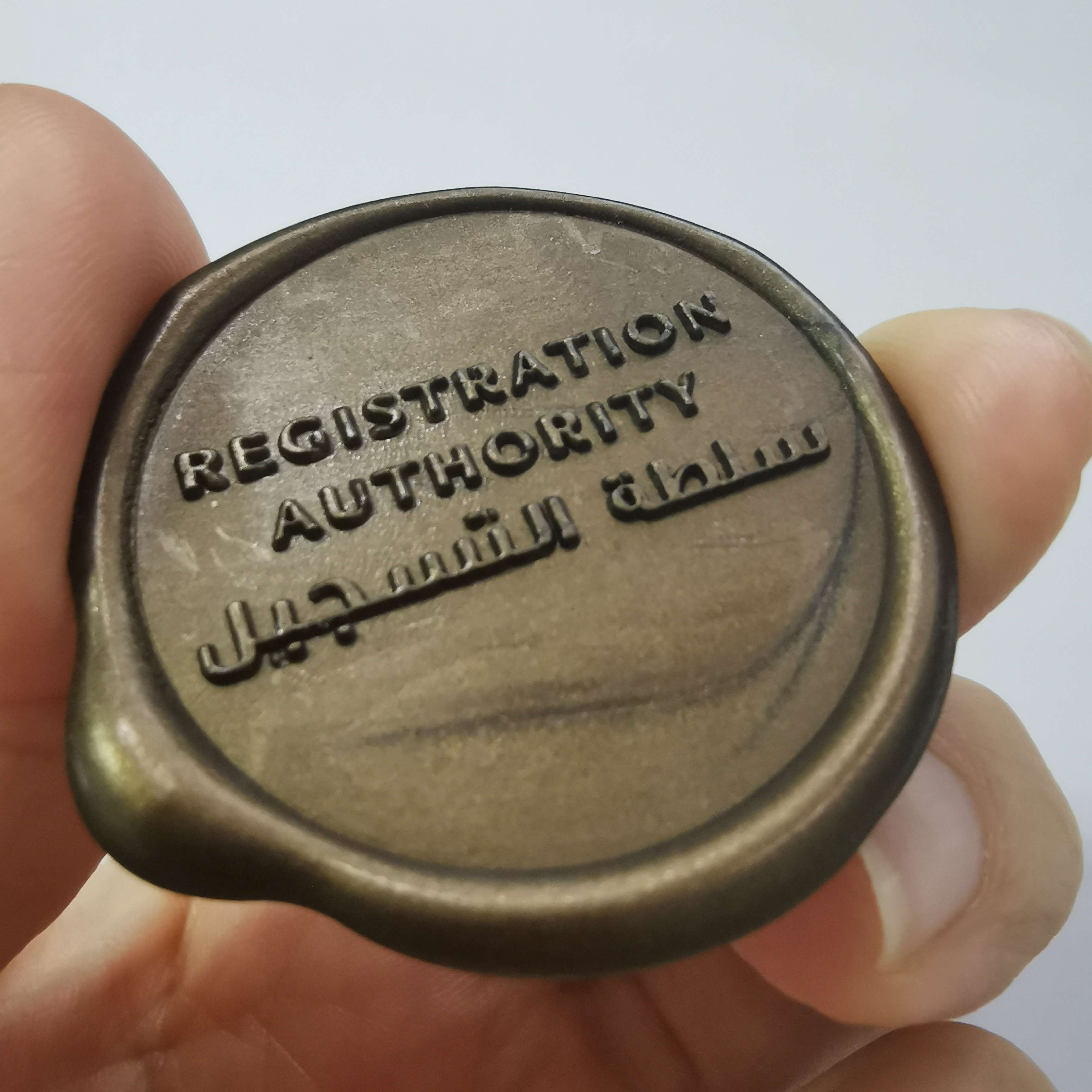 Custom Company Logo Private Resin Wax Label Decorative Wax Candle Stickers
