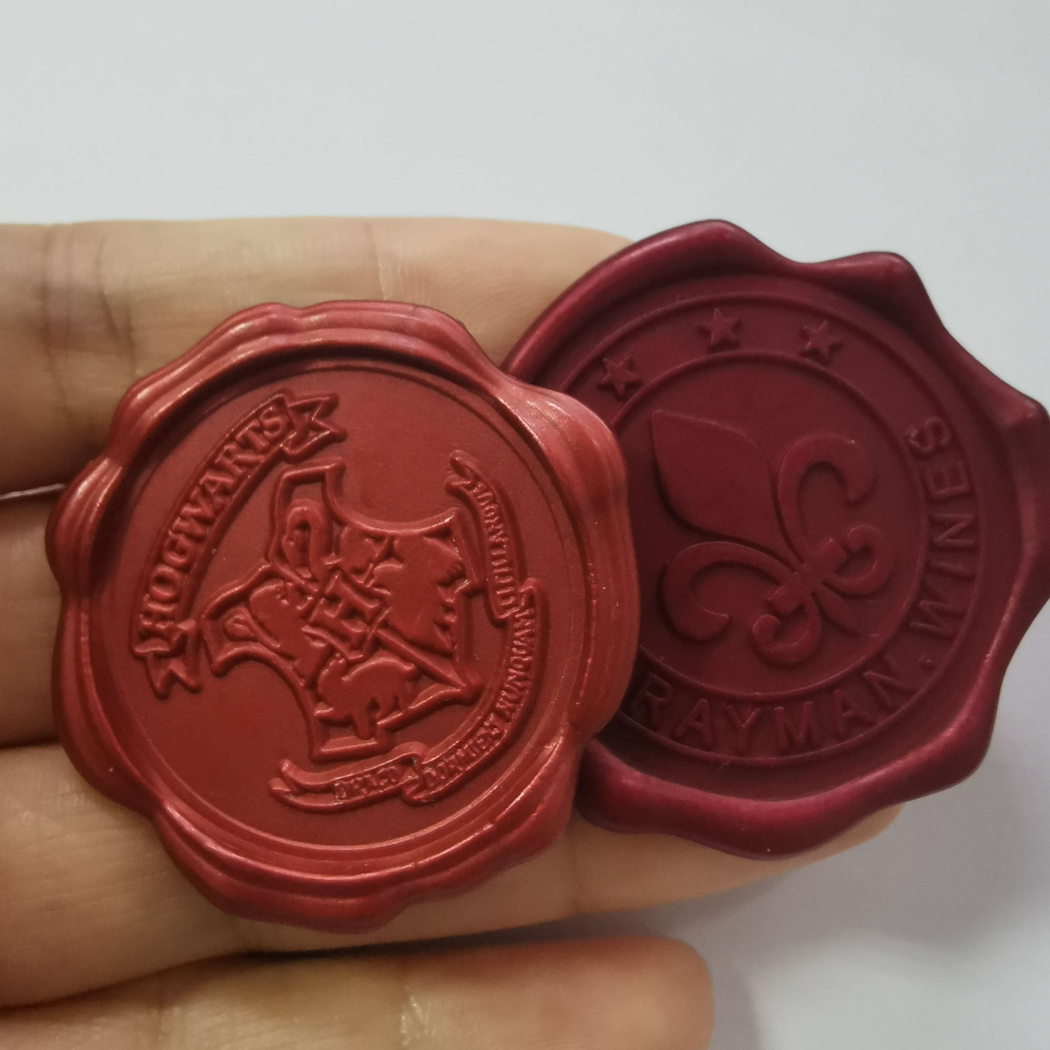 Custom Company Logo Private Resin Wax Label Decorative Wax Candle Stickers