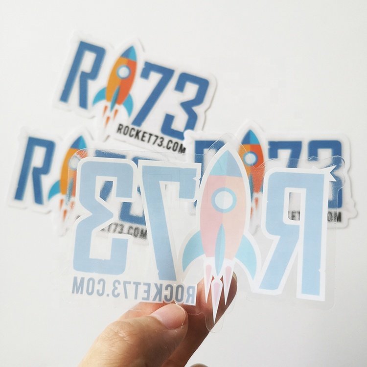 UV Resist Weatherproof Custom Logo Printing Adhesive Transparent Label Sticker Waterproof Clear Vinyl Stickers for Die Cut