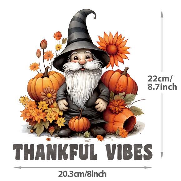 fall Thanksgiving Day DTF Ready To Press Custom Design Heat PressTransfer Heat Transfer Printing Stickers On T Shirt Fabric