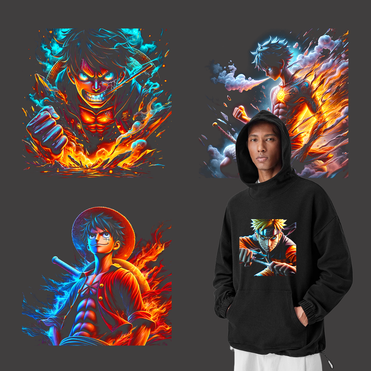Different Design Dtf Factory Printing Logo Iron On Transfers Service Custom Full color Japanese anime Heat Transfer Sticker