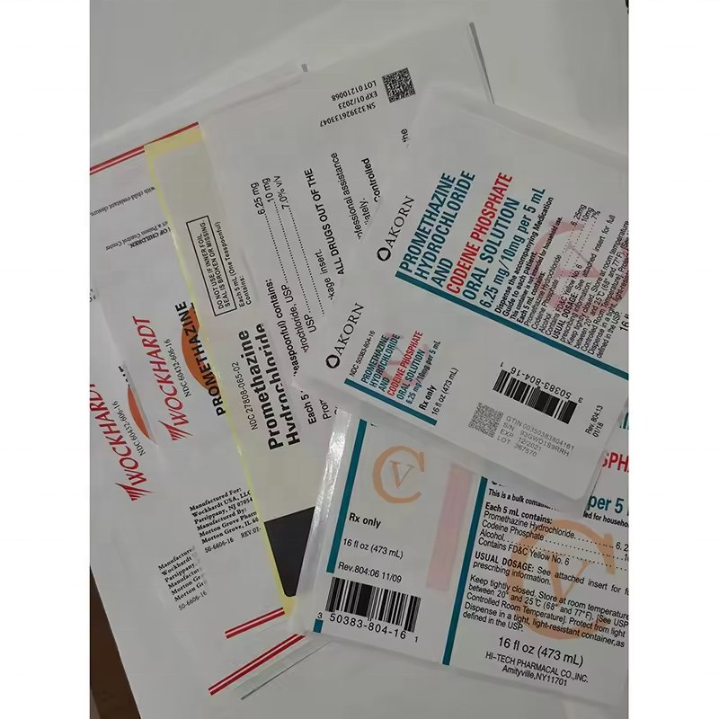 Factory High Grade Waterproof Custom Medicine Bottle Packaging Wockhardt Sticker Label