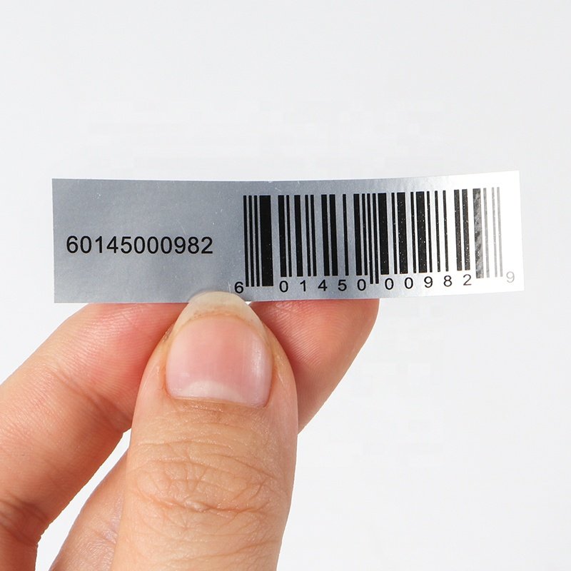 Custom print matte silver heat resistant barcode sticker labels heat-resistant adhesive multilayer label bar code label sticker