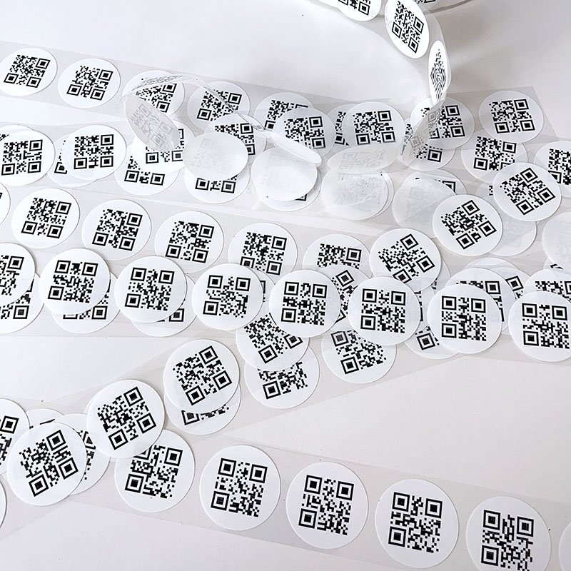 Custom Printing Vinyl Writable White Cooper Paper Sticker Price Barcode Strong Adhesive Label Sticker ROll Manufactory