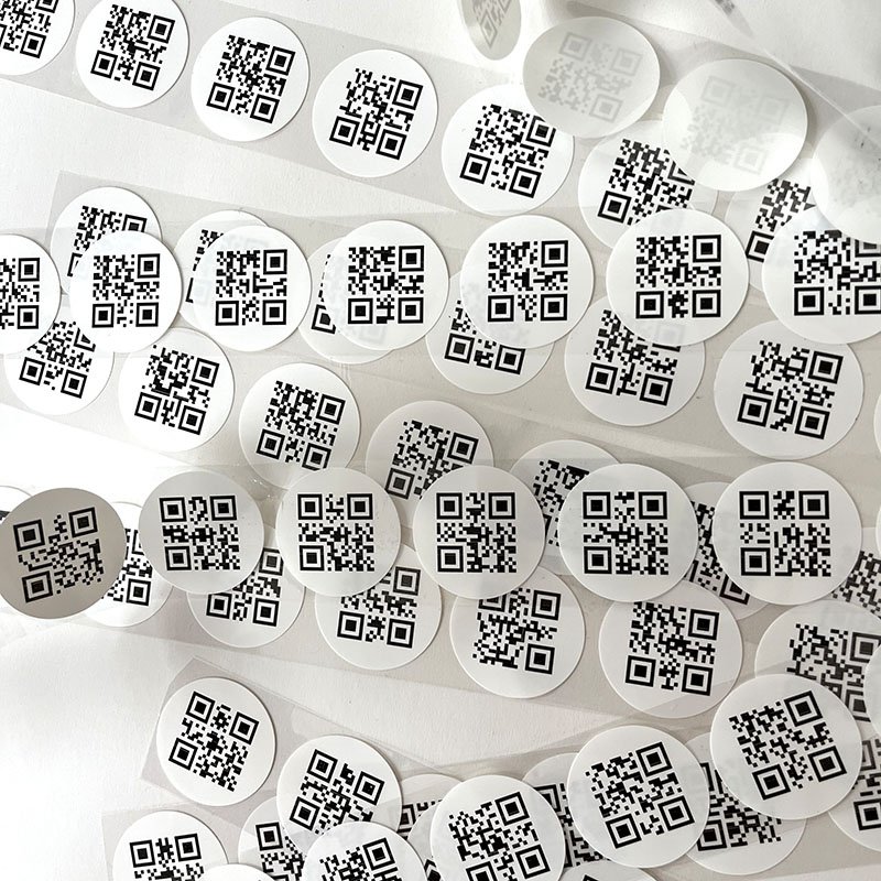 Custom Printing Vinyl Writable White Cooper Paper Sticker Price Barcode Strong Adhesive Label Sticker ROll Manufactory