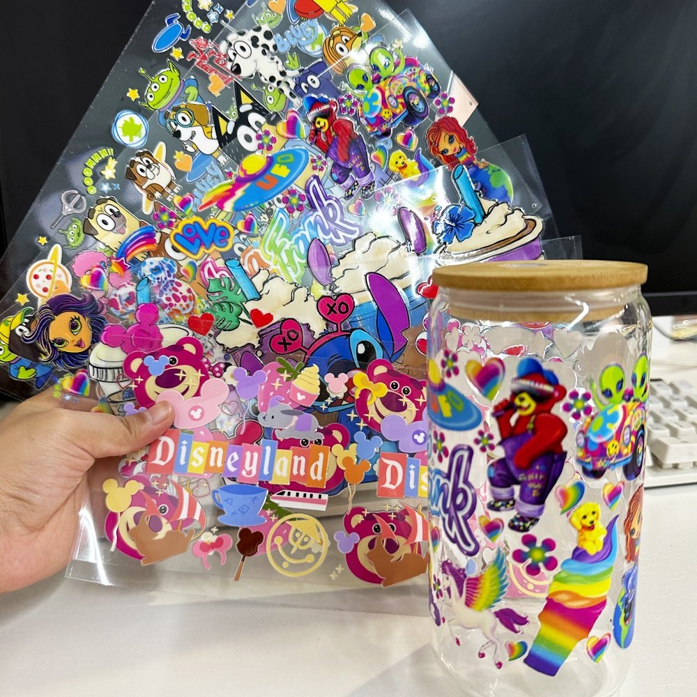 Wholesale High Quality UV DTF Cup Wrap Transfers 6000+ Designs Waterproof DTF Sticker Labels
