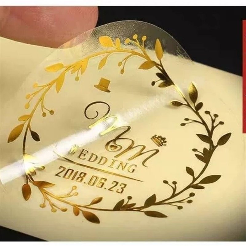 Round Clear Transparent Die Cut Korean Stickers Label Printing Custom