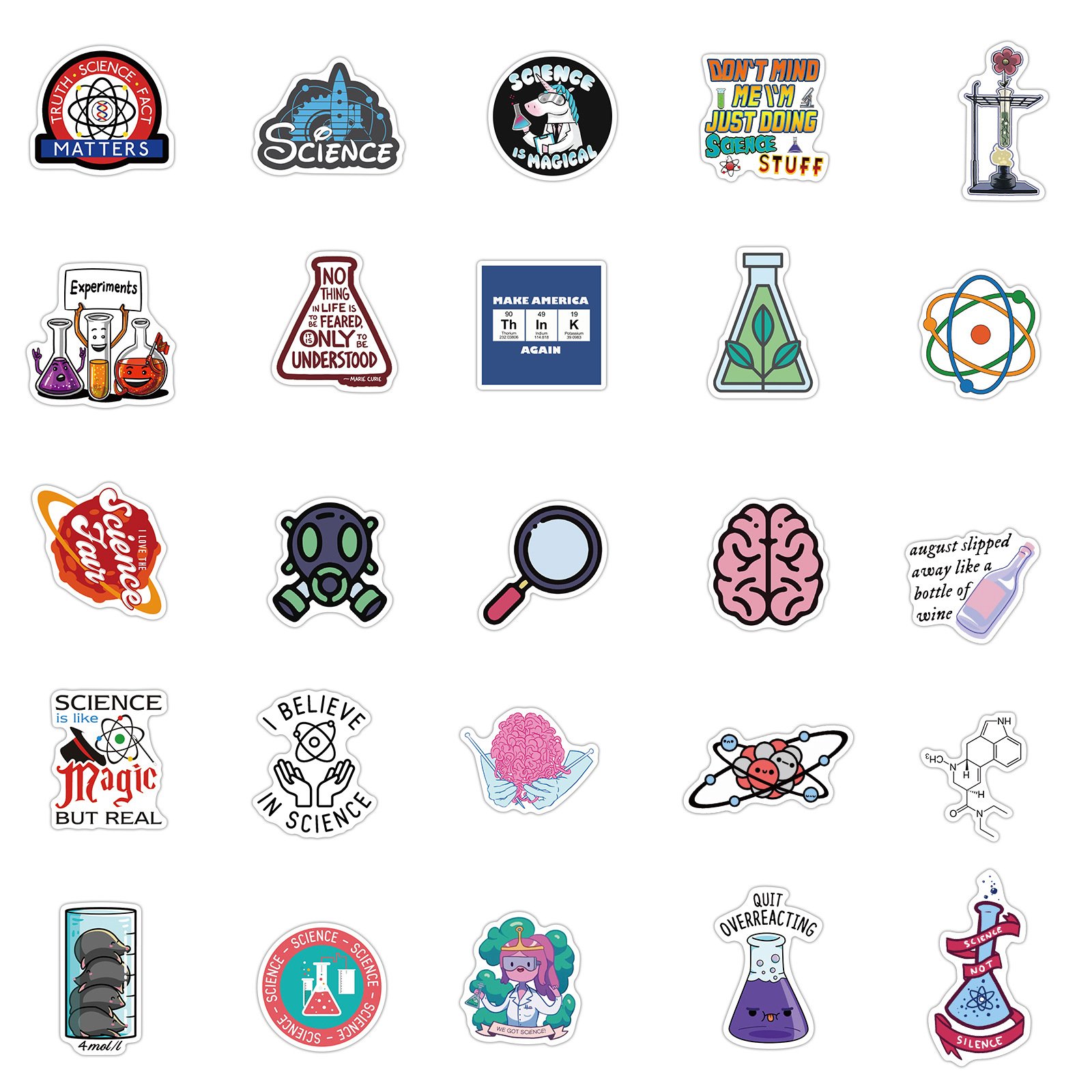 50 new lab physics and chemistry graffiti stickers Amazon's explosive luggage guitar waterproof DIY stickers
