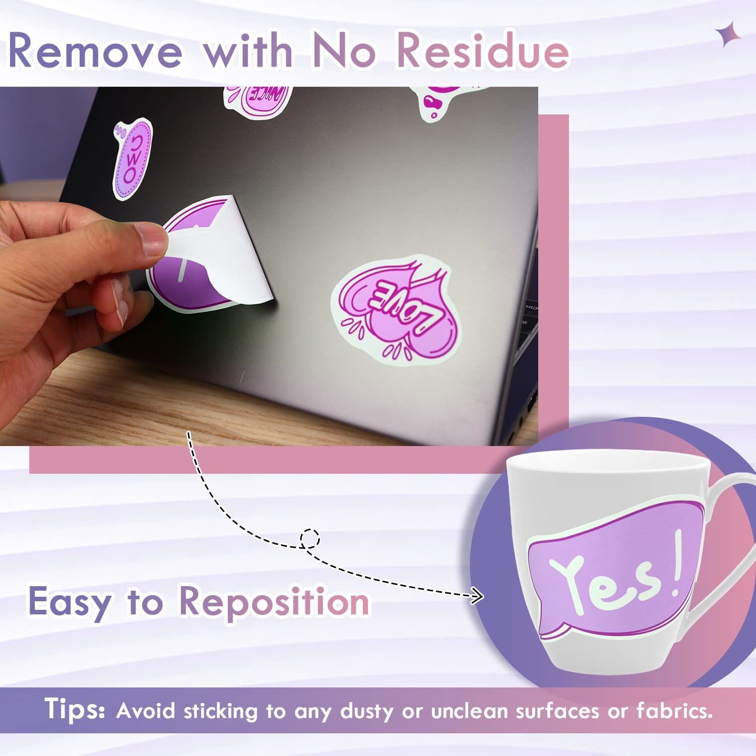Customization Logo Waterproof Personalized Vinyl Self-adhesive Stickers For Furniture