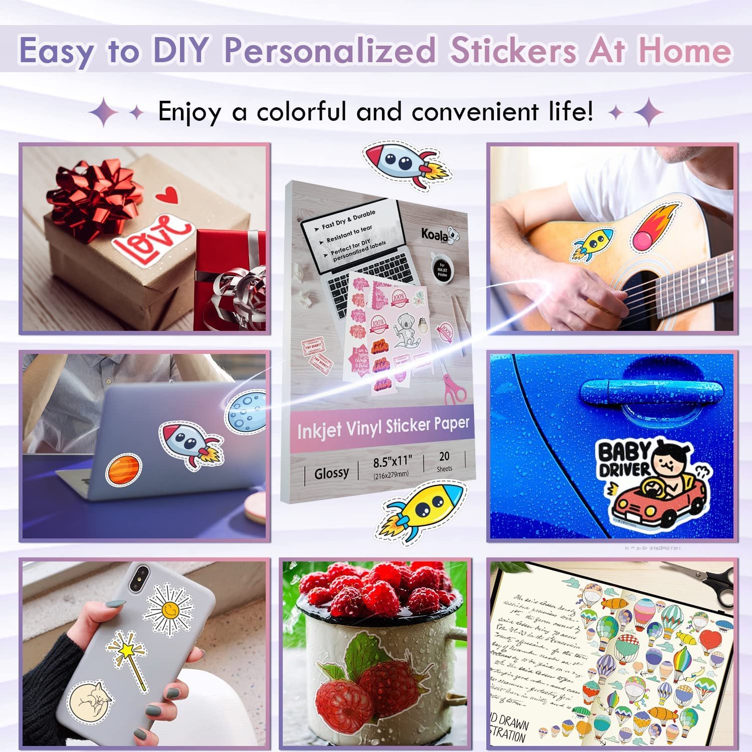 Customization Logo Waterproof Personalized Vinyl Self-adhesive Stickers For Furniture