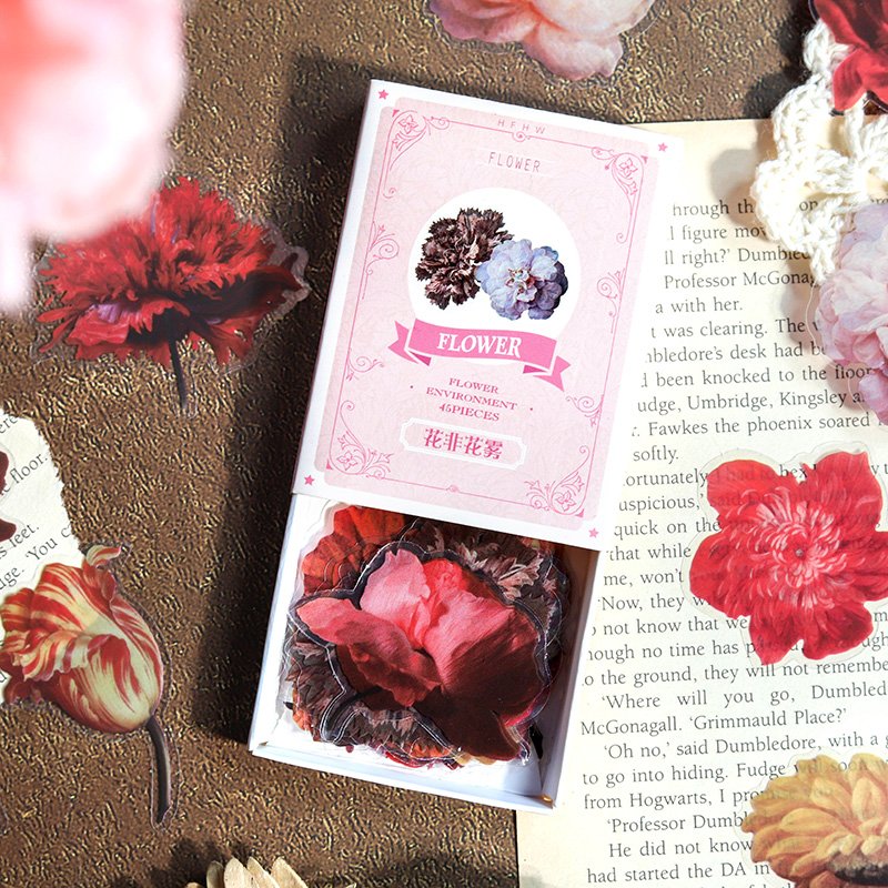 Creative Retro Matchbox stickers DIY decorative sealing stickers boxed stickers