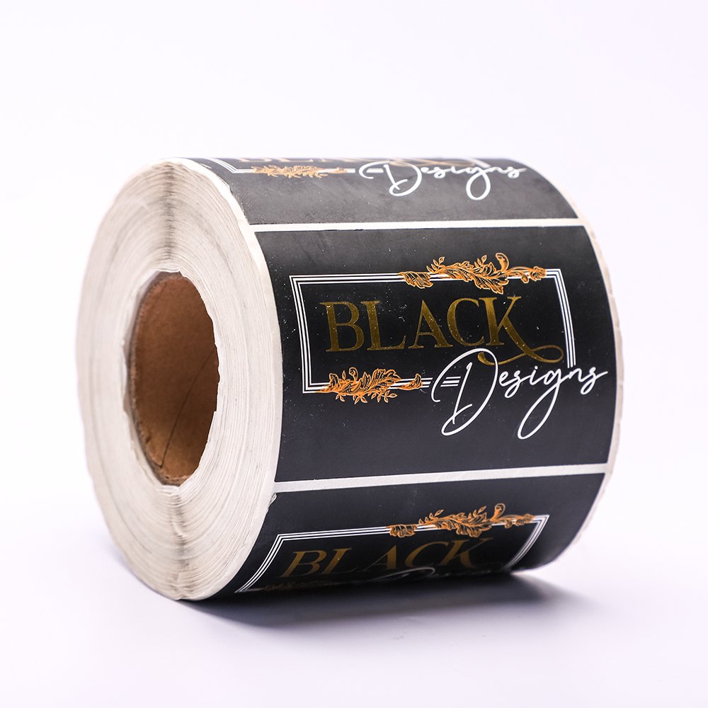 Custom Special Paper Printing Embossed Round Gold Foil Labels Sticker Circle Business Stickers With Logo