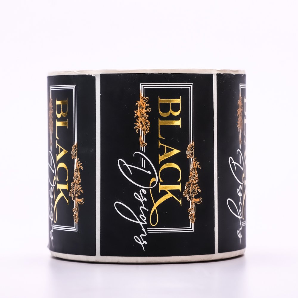 Custom Special Paper Printing Embossed Round Gold Foil Labels Sticker Circle Business Stickers With Logo