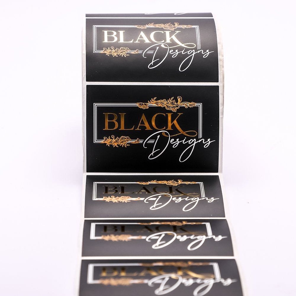 Custom Special Paper Printing Embossed Round Gold Foil Labels Sticker Circle Business Stickers With Logo