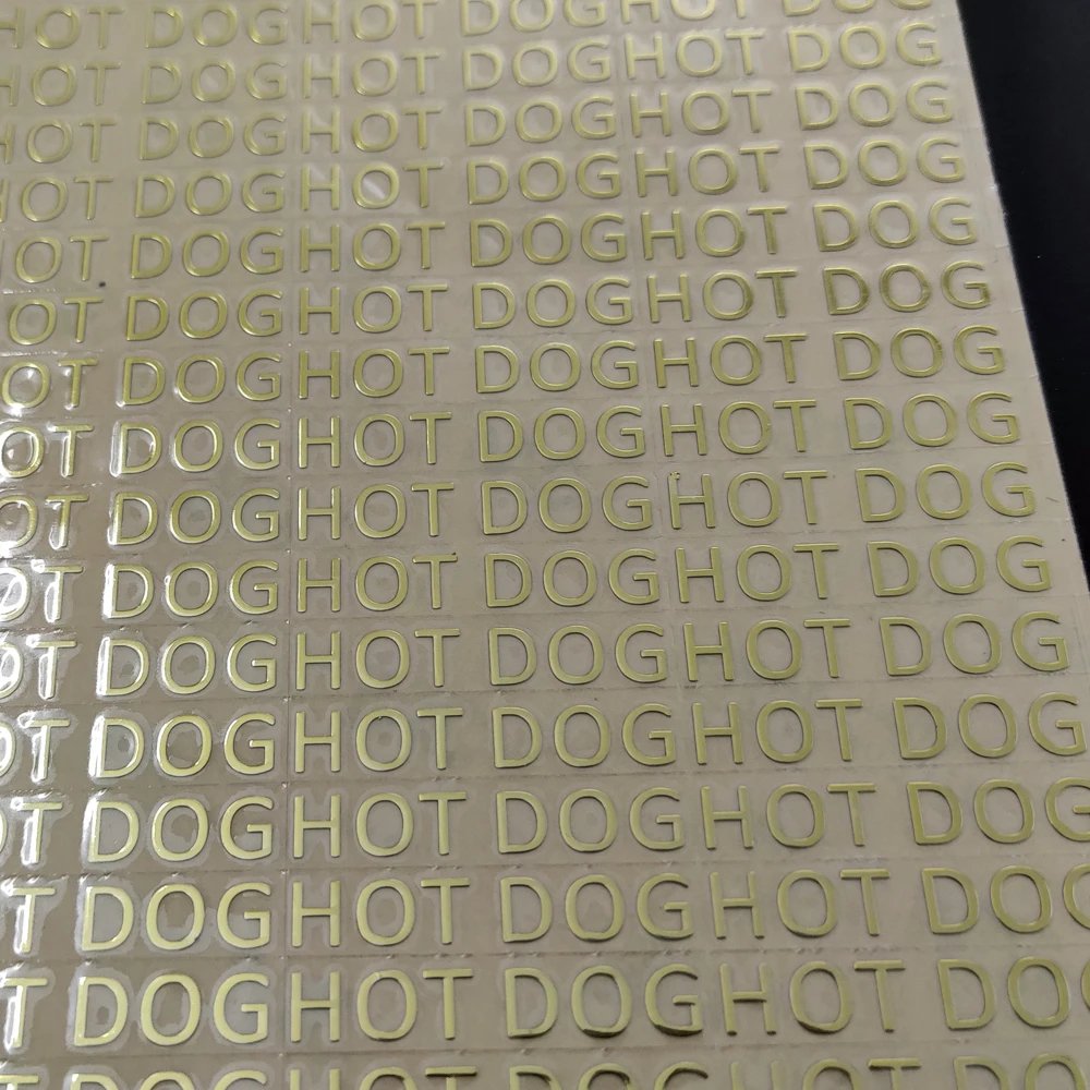 Metal transfer printing sticker 3D custom logo name custom waterproof adhesive large