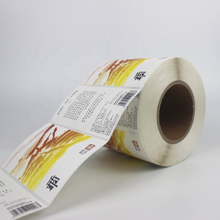 Custom Wine Sticker Luxury Texture Paper Sticker Roll Wine Sticker Whisky Bottle Label Wine Texture Paper Label