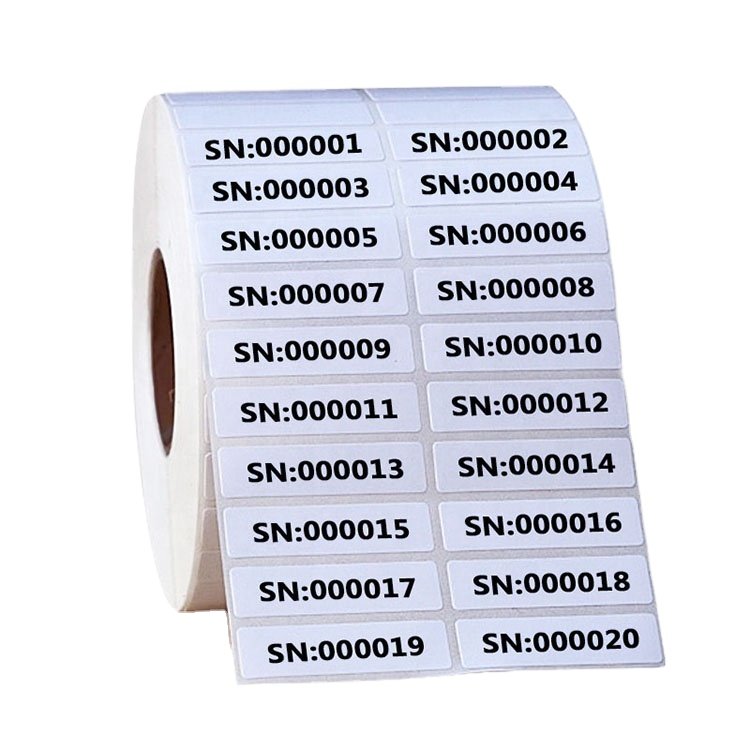 Factory Wholesale Serial Self Adhesive Number Sticker Labels Printing Barcode Stickers Printing