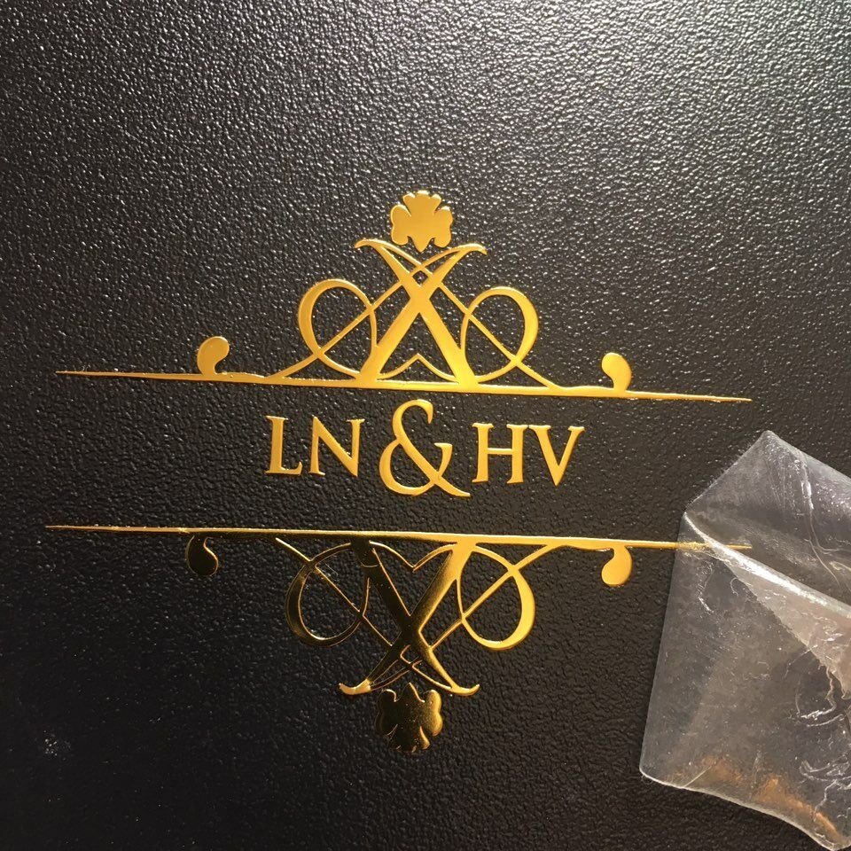 Metallic letters labels custom thin electroform gold nickel 3D logo transfer embossed decals metal stickers with adhesive