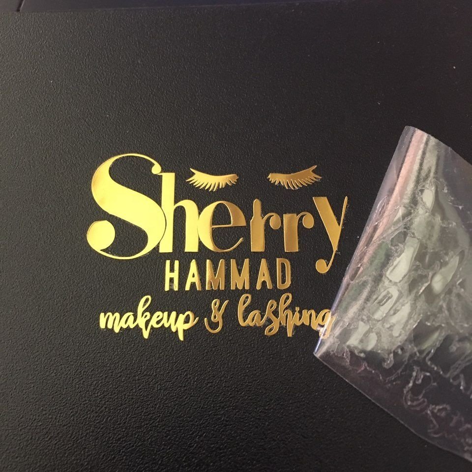 Metallic letters labels custom thin electroform gold nickel 3D logo transfer embossed decals metal stickers with adhesive