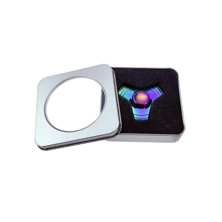 90x90x18mm with window lining Manufacturer directly supplied ghexel Square bracelet finger tip iron tin box