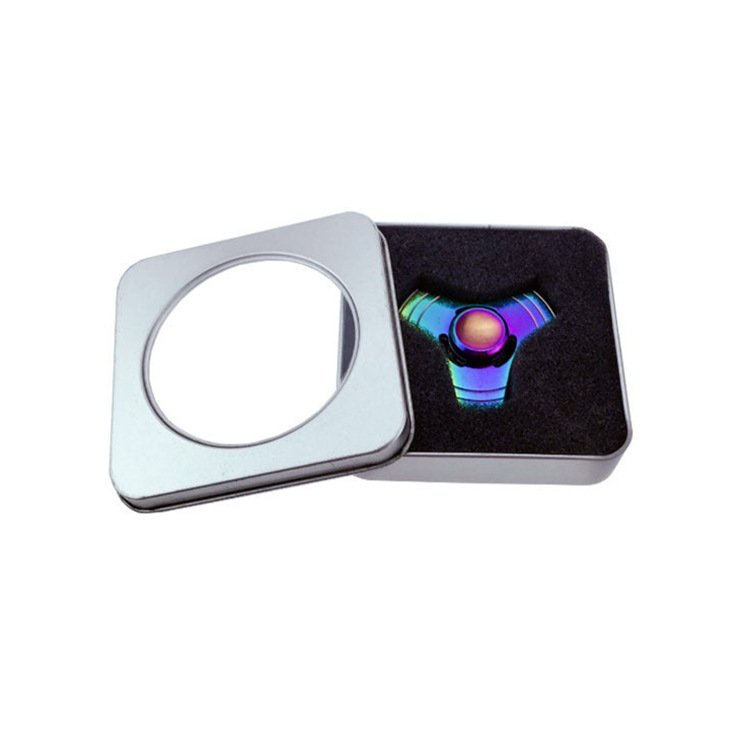 90x90x18mm with window lining Manufacturer directly supplied ghexel Square bracelet finger tip iron tin box