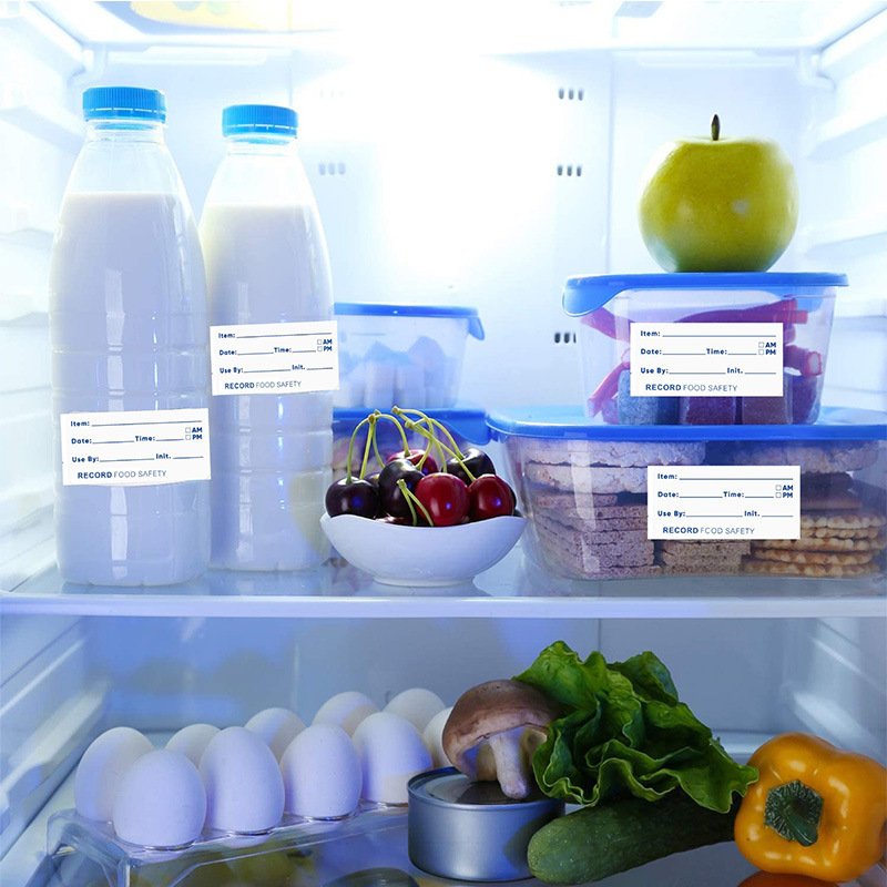 Wholesale 1x2in Write On Removable Labels Dissolvable Food Packaging Stickers for Storage Bottle Fridge