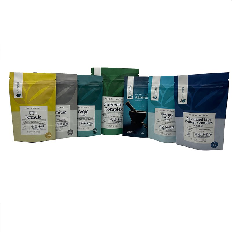 Custom Mylar Bags 1 Gallon with Label Sticker Oxygen Absorbers, Mylar Stand Up Bag for Food Storage, 1/2/5 Gallon Mylar bags