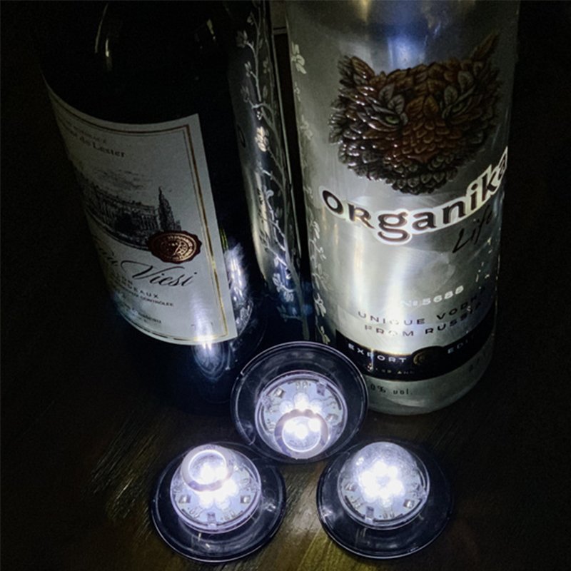 Vodka Champagne Wine LED Light Up Coaster Led Bottle Pads LED Bottle Sticker