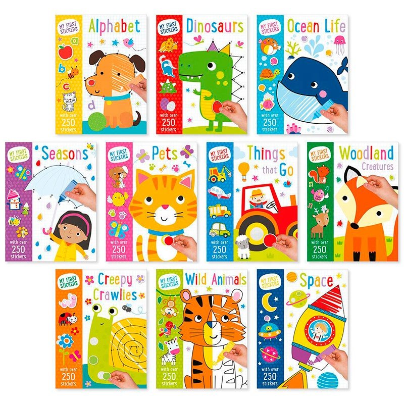 Animal Design Cute Sticker Cartoon Scene children activity Custom printing Stickers Books Kids