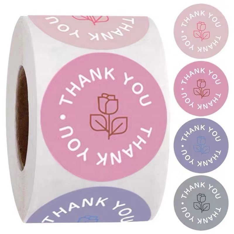 Hot sale product customized print logo stickers custom stickers with thank you for my small business