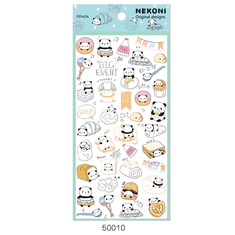 Nekoni Cartoon Stickers Kawaii Sticker Custom PVC Vinyl Decal Decorative Decals Adhesive Decals for Kids Stickers