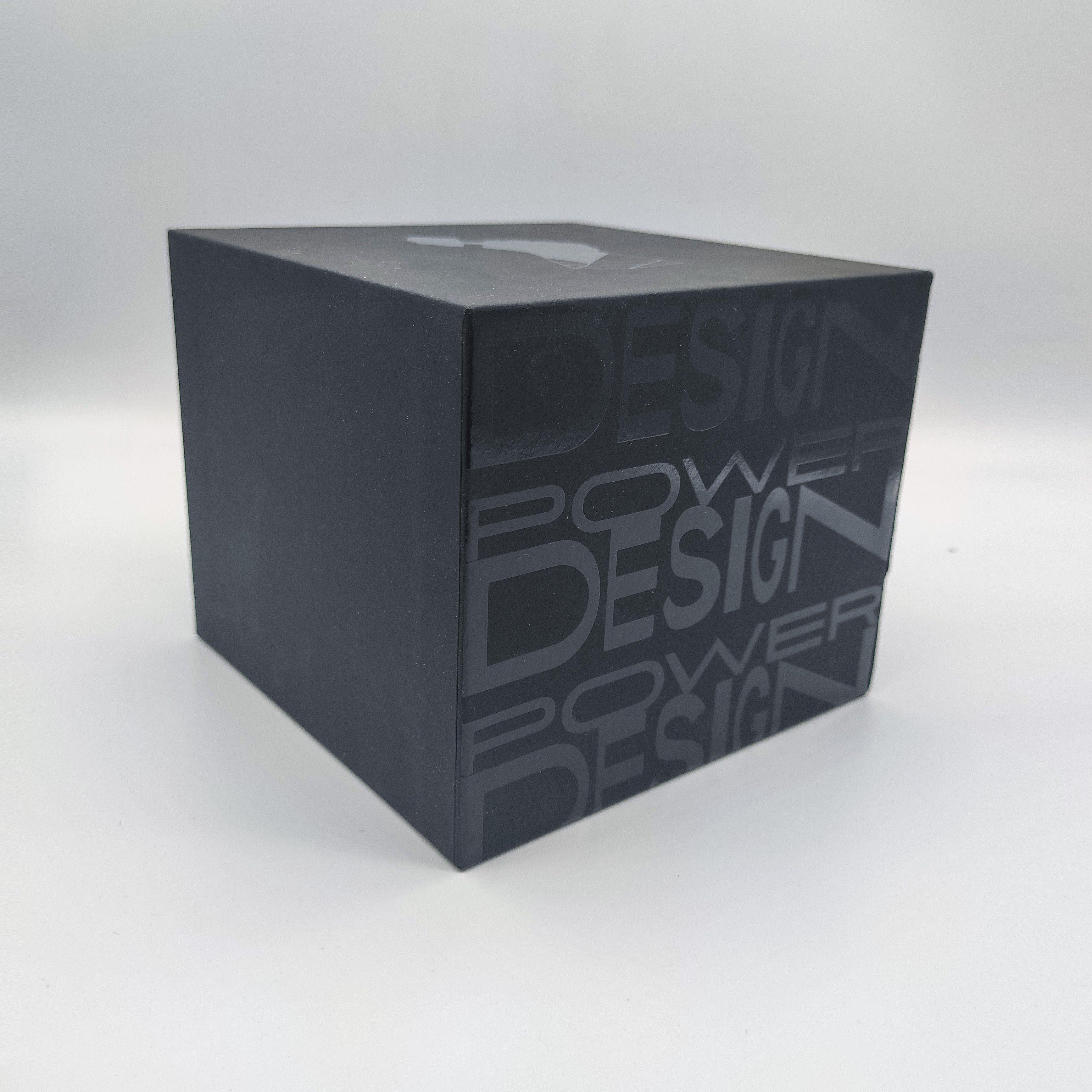 Factory Direct Customized Logo Black Tactile Crystal Art Packaging Box Coated Paper Foil Embossing Jewelry Stickers