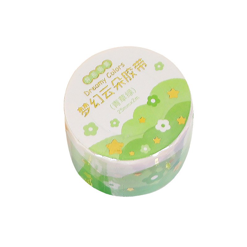 2M/Roll dream clouds tape creative handbook stickers gradient clouds shaped washi collage material