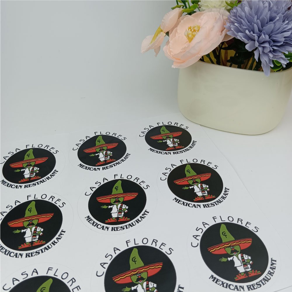 Factory promotion waterproof round vinyl sticker adhesive brand logo sticker