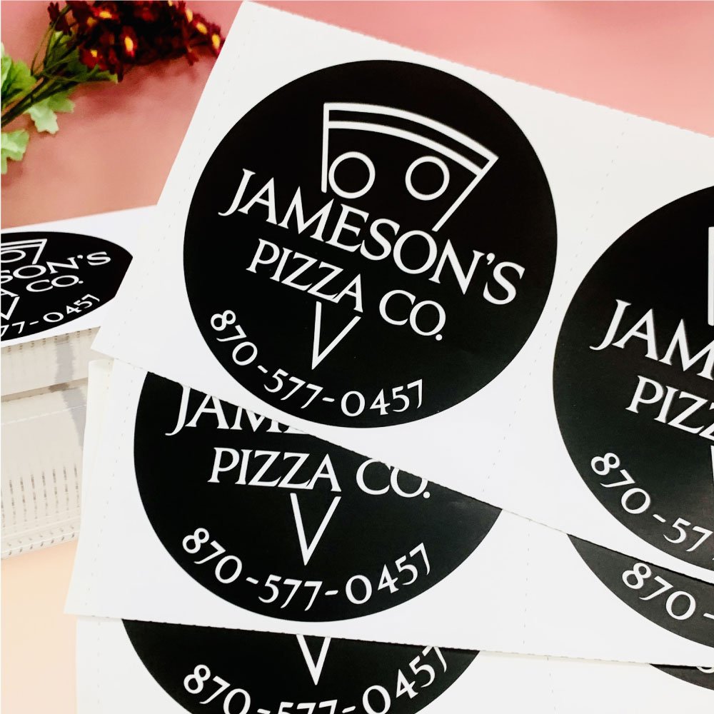 Factory promotion waterproof round vinyl sticker adhesive brand logo sticker