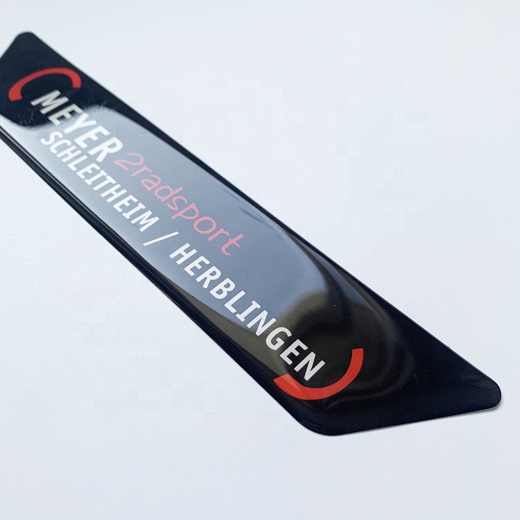 Custom Waterproof Strong Adhesive Clear Gel Logo 3D Soft Rectangle Epoxy Dome Sticker Packing Label